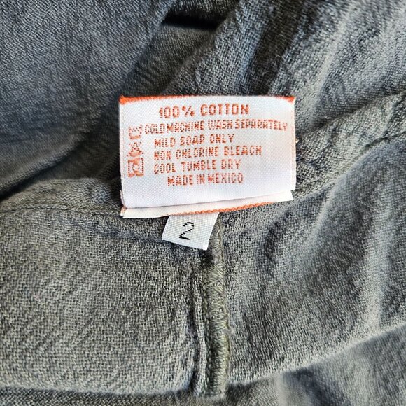 Oh My Gauze Btn Up Cotton Tunic Top CoverUp Sz L/XL Lightweight Handpockets NWT - Picture 9 of 9